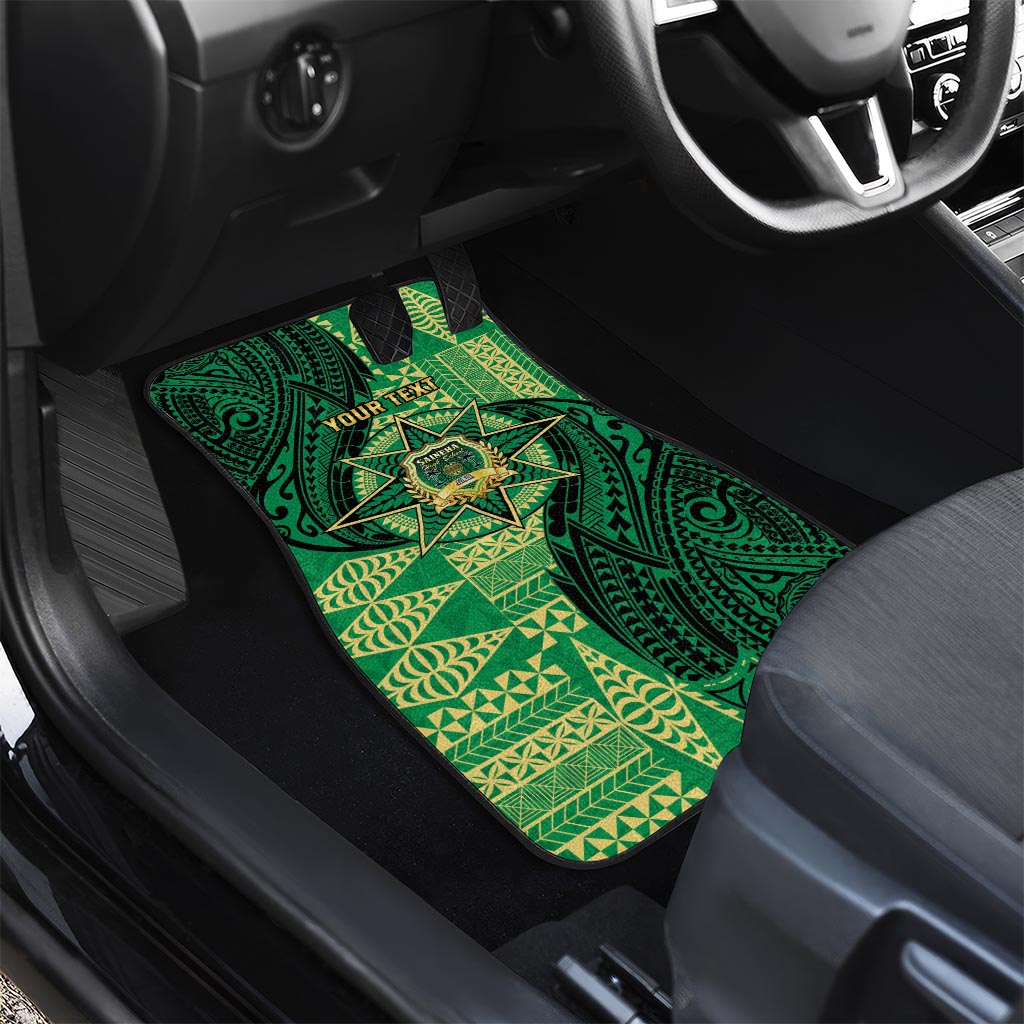 Personalised Tonga Saineha High School Car Mats Since 1978 Special Kupesi Pattern LT9 - Polynesian Pride