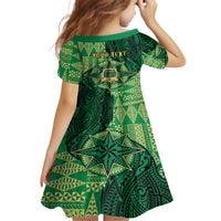 Personalised Tonga Saineha High School Family Matching Off The Shoulder Long Sleeve Dress and Hawaiian Shirt Since 1978 Special Kupesi Pattern