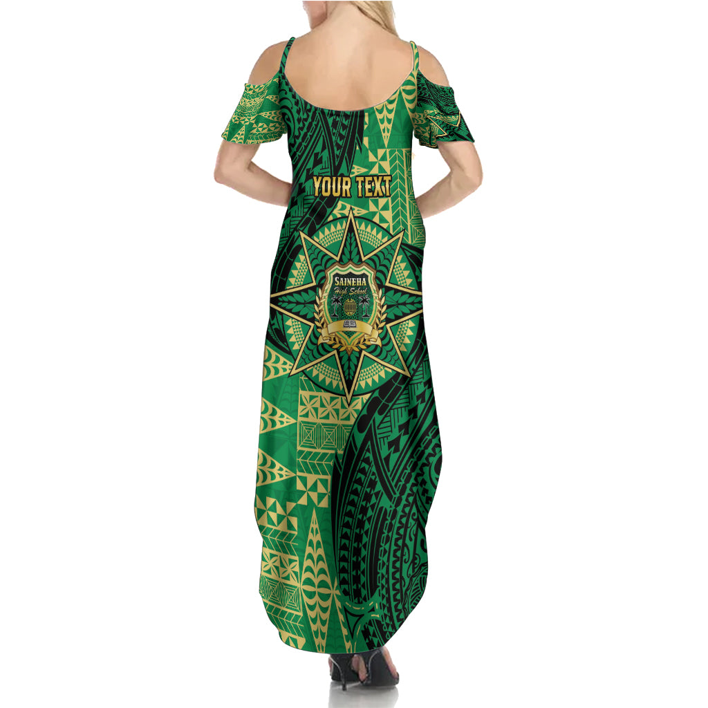 Personalised Tonga Saineha High School Family Matching Summer Maxi Dress and Hawaiian Shirt Since 1978 Special Kupesi Pattern LT9 - Polynesian Pride