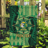 Personalised Tonga Saineha High School Garden Flag Since 1978 Special Kupesi Pattern LT9 Garden Flag Green - Polynesian Pride