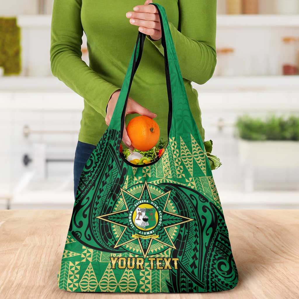 Personalised Tonga Saineha High School Grocery Bag Since 1978 Special Kupesi Pattern LT9 - Polynesian Pride