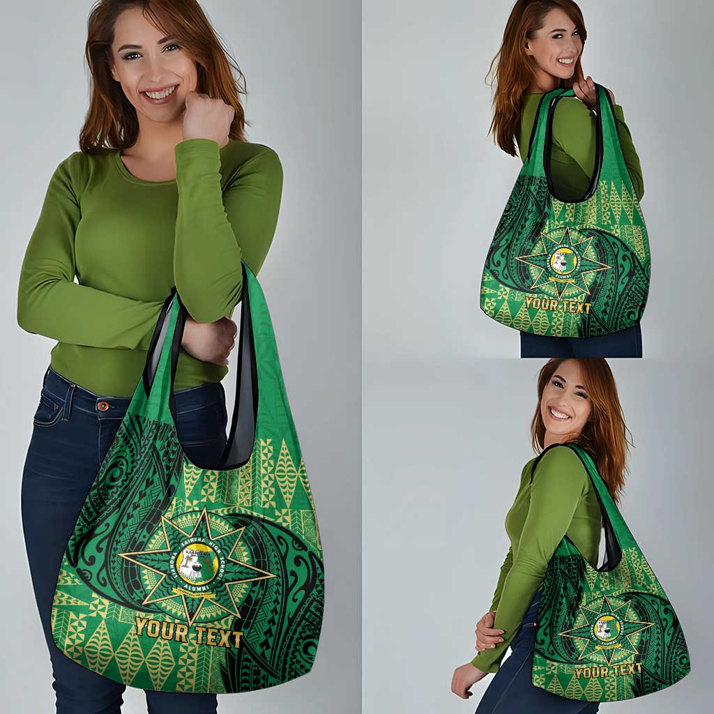 Personalised Tonga Saineha High School Grocery Bag Since 1978 Special Kupesi Pattern LT9 - Polynesian Pride