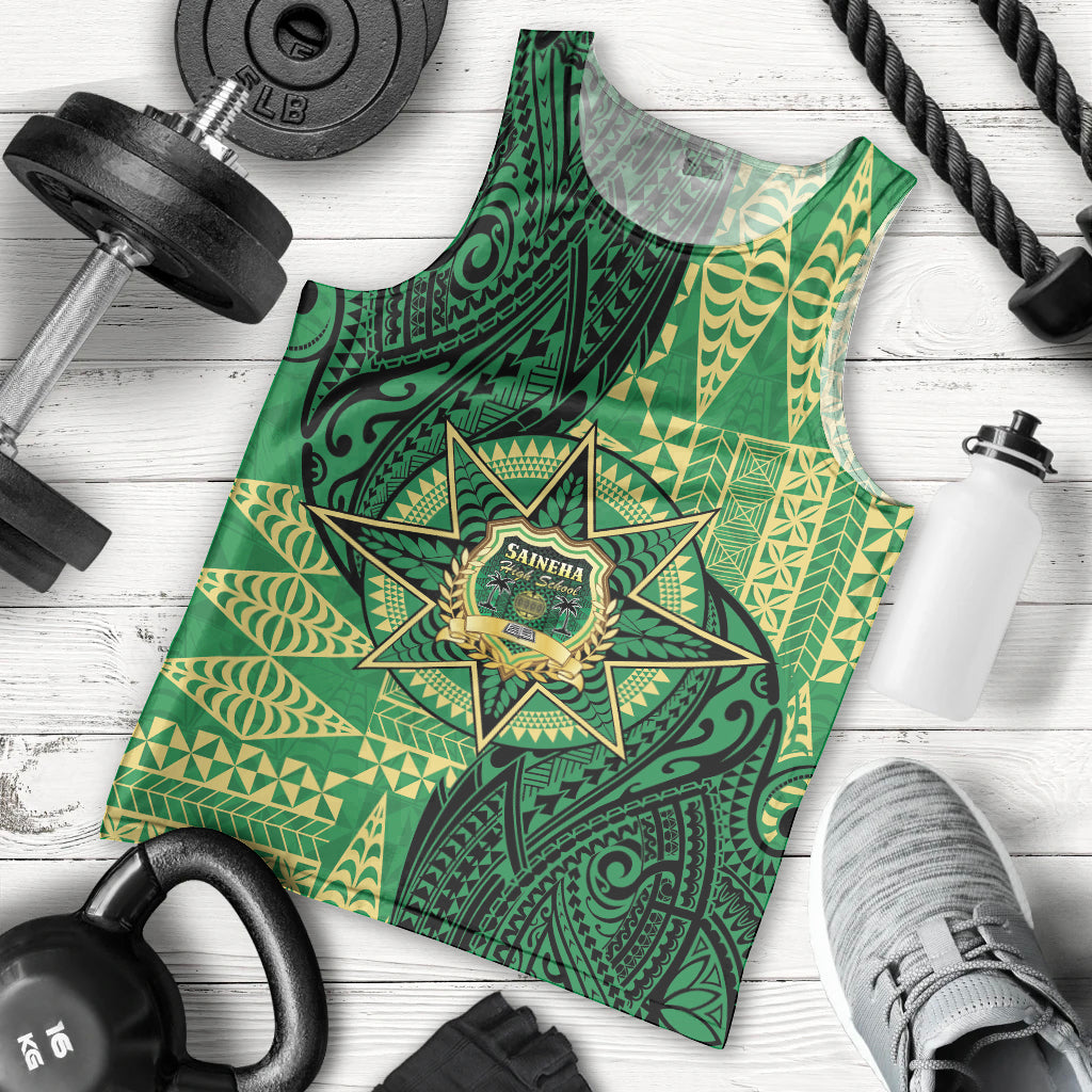 Personalised Tonga Saineha High School Men Tank Top Since 1978 Special Kupesi Pattern LT9 - Polynesian Pride