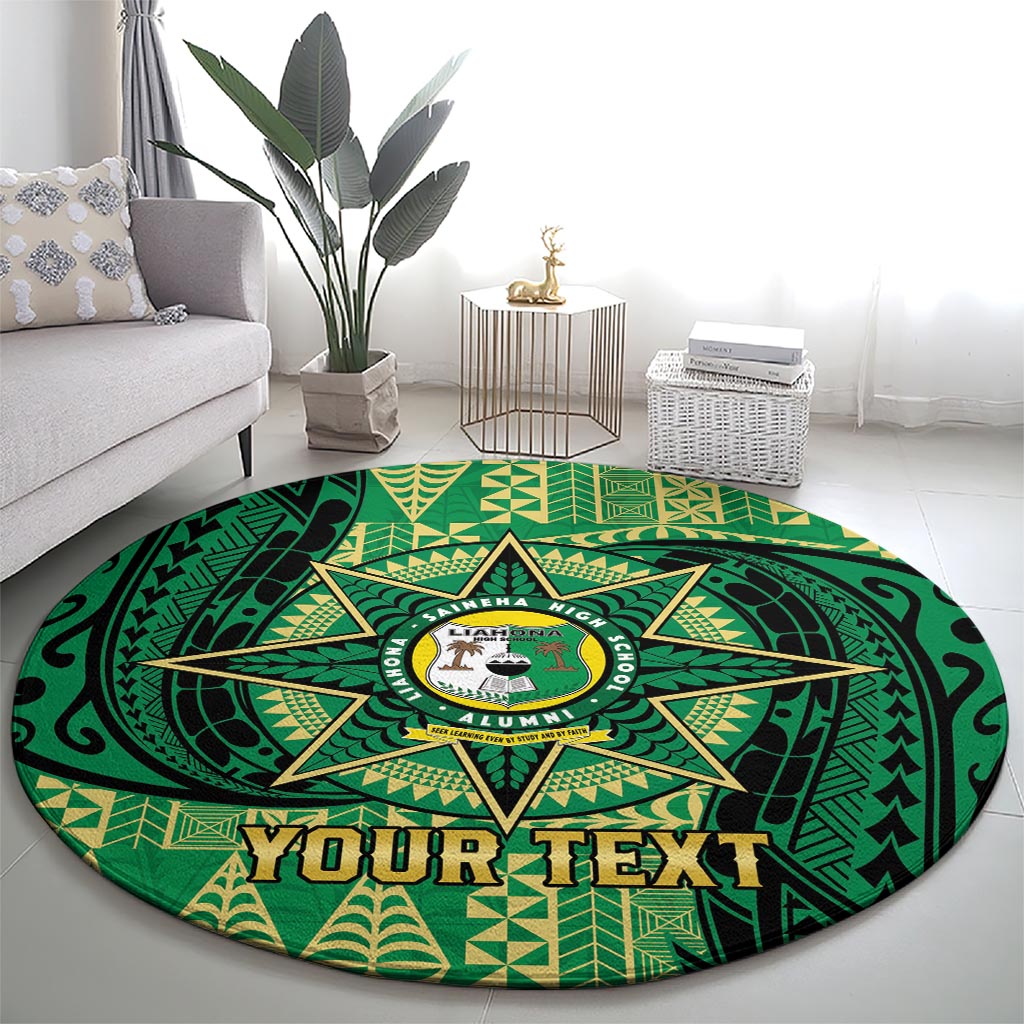 Personalised Tonga Saineha High School Round Carpet Since 1978 Special Kupesi Pattern