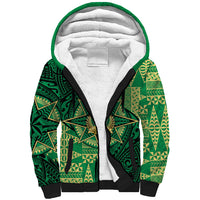 Personalised Tonga Saineha High School Sherpa Hoodie Since 1978 Special Kupesi Pattern LT9 Unisex Green - Polynesian Pride
