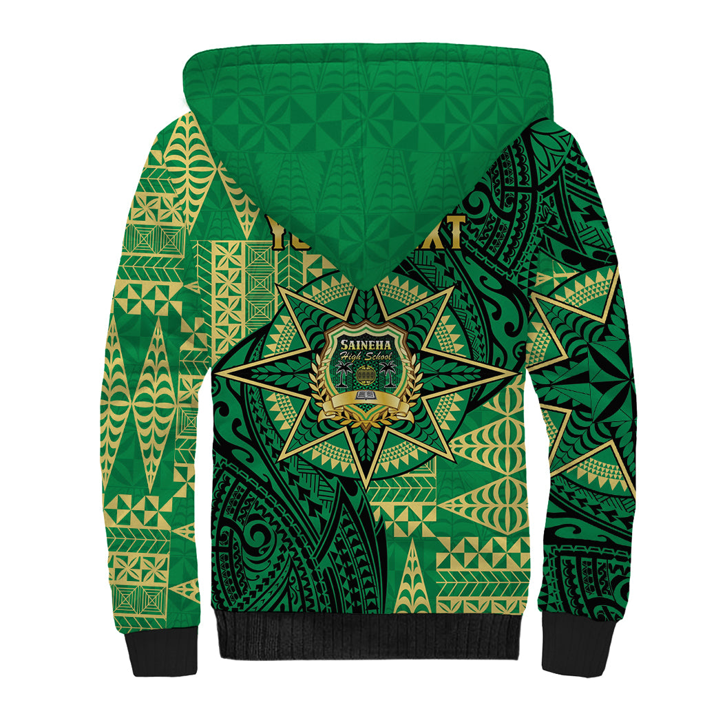 Personalised Tonga Saineha High School Sherpa Hoodie Since 1978 Special Kupesi Pattern LT9 - Polynesian Pride