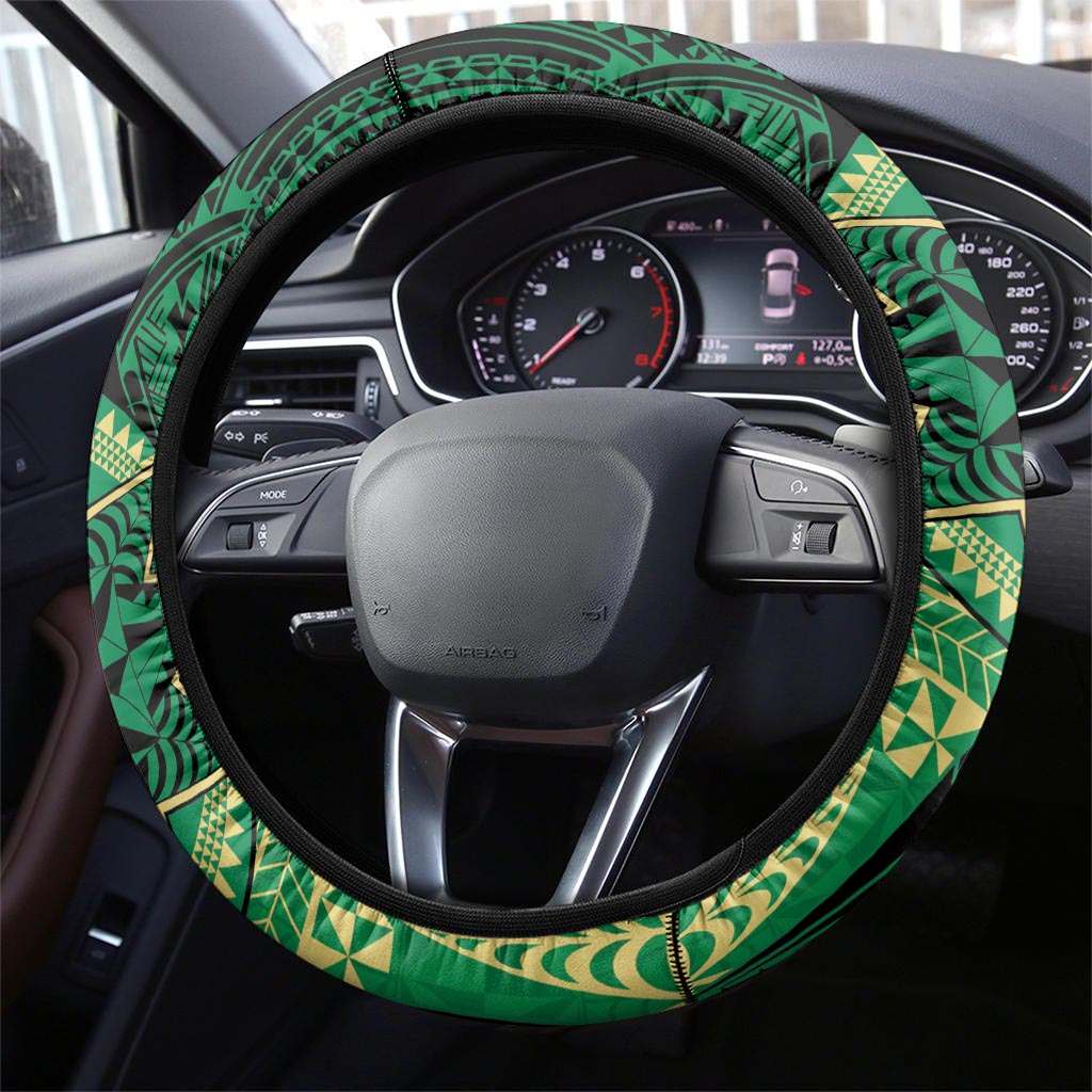Tonga Saineha High School Steering Wheel Cover Since 1978 Special Kupesi Pattern LT9 - Polynesian Pride