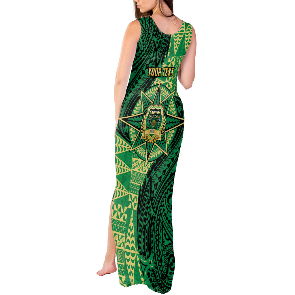 Personalised Tonga Saineha High School Tank Maxi Dress Since 1978 Special Kupesi Pattern LT9 - Polynesian Pride