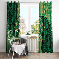 Personalised Tonga Saineha High School Window Curtain Since 1978 Special Kupesi Pattern LT9 - Polynesian Pride