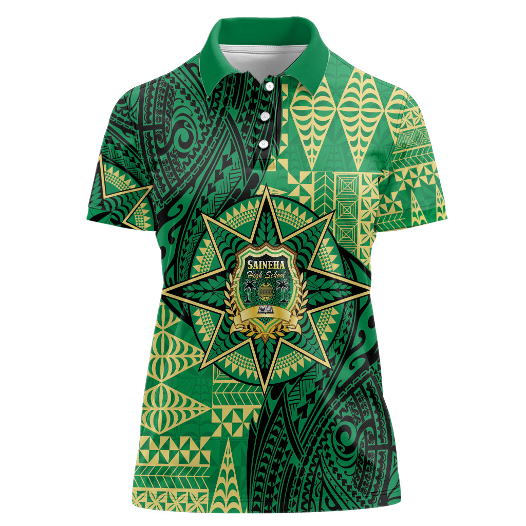 Personalised Tonga Saineha High School Women Polo Shirt Since 1978 Special Kupesi Pattern