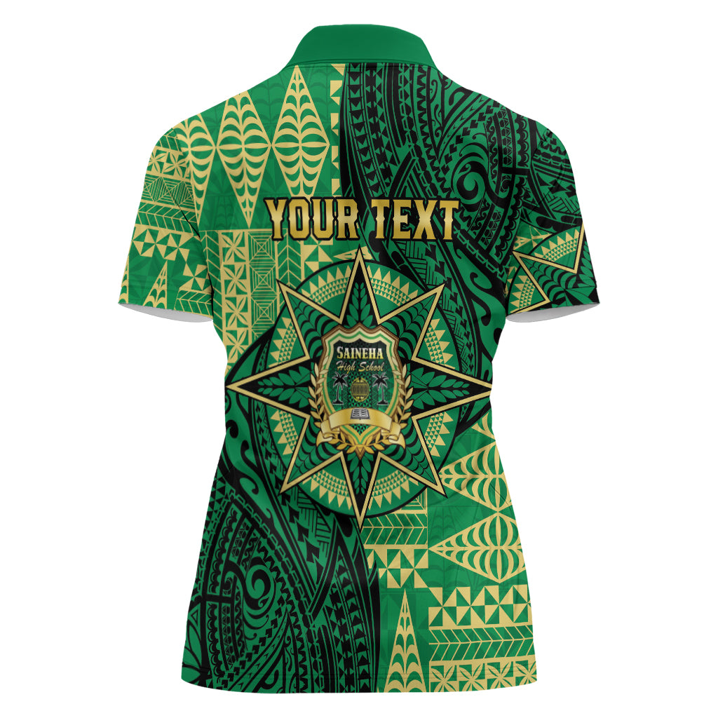Personalised Tonga Saineha High School Women Polo Shirt Since 1978 Special Kupesi Pattern
