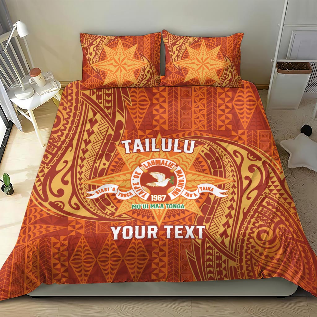 Personalised Tonga Tailulu College Bedding Set Since 1967 Special Kupesi Pattern Version 1 LT9 - Polynesian Pride
