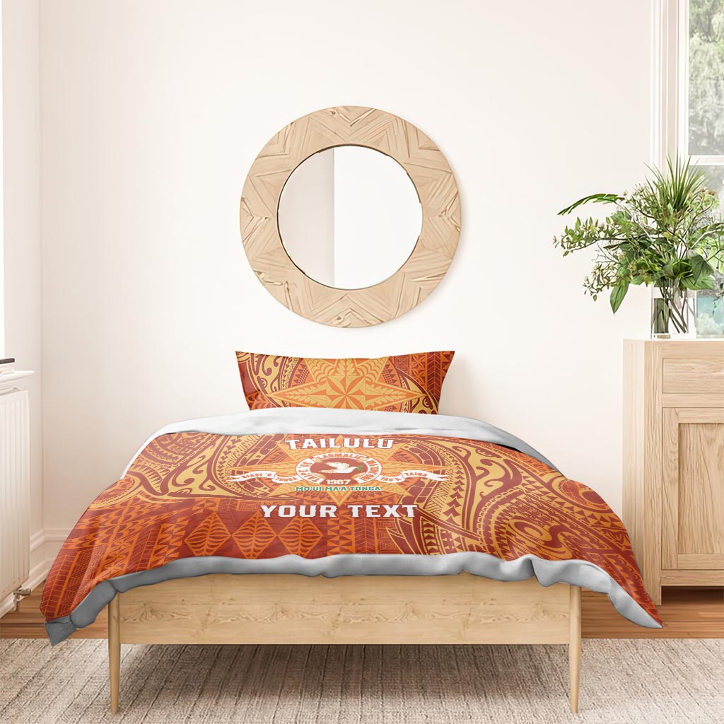 Personalised Tonga Tailulu College Bedding Set Since 1967 Special Kupesi Pattern Version 1 LT9 - Polynesian Pride