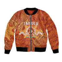 Personalised Tonga Tailulu College Bomber Jacket Since 1967 Special Kupesi Pattern Version 1 LT9 Unisex Gold - Polynesian Pride