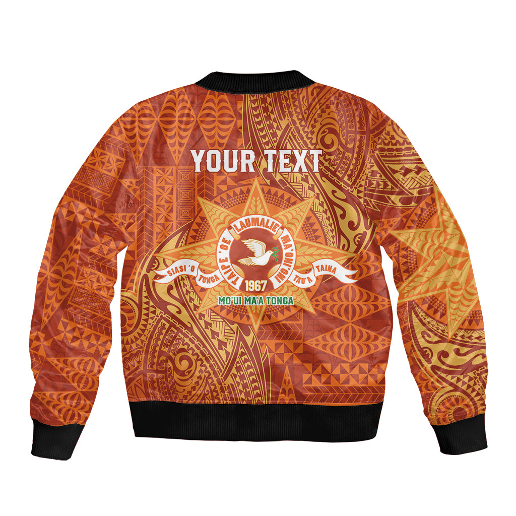 Personalised Tonga Tailulu College Bomber Jacket Since 1967 Special Kupesi Pattern Version 1 LT9 - Polynesian Pride