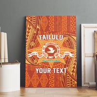Personalised Tonga Tailulu College Canvas Wall Art Since 1967 Special Kupesi Pattern Version 1 LT9 - Polynesian Pride