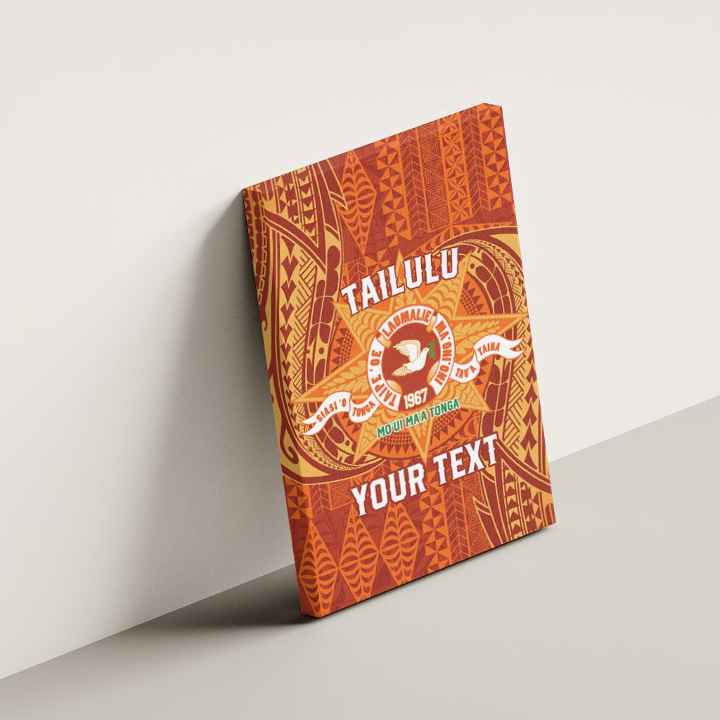 Personalised Tonga Tailulu College Canvas Wall Art Since 1967 Special Kupesi Pattern Version 1 LT9 - Polynesian Pride