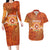 Personalised Tonga Tailulu College Couples Matching Long Sleeve Bodycon Dress and Hawaiian Shirt Since 1967 Special Kupesi Pattern Version 1