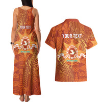 Personalised Tonga Tailulu College Couples Matching Tank Maxi Dress and Hawaiian Shirt Since 1967 Special Kupesi Pattern Version 1 LT9 - Polynesian Pride