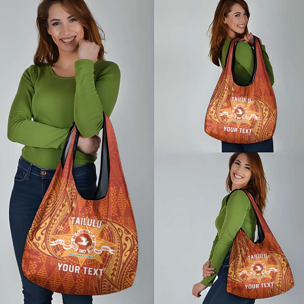 Personalised Tonga Tailulu College Grocery Bag Since 1967 Special Kupesi Pattern Version 1 LT9 - Polynesian Pride
