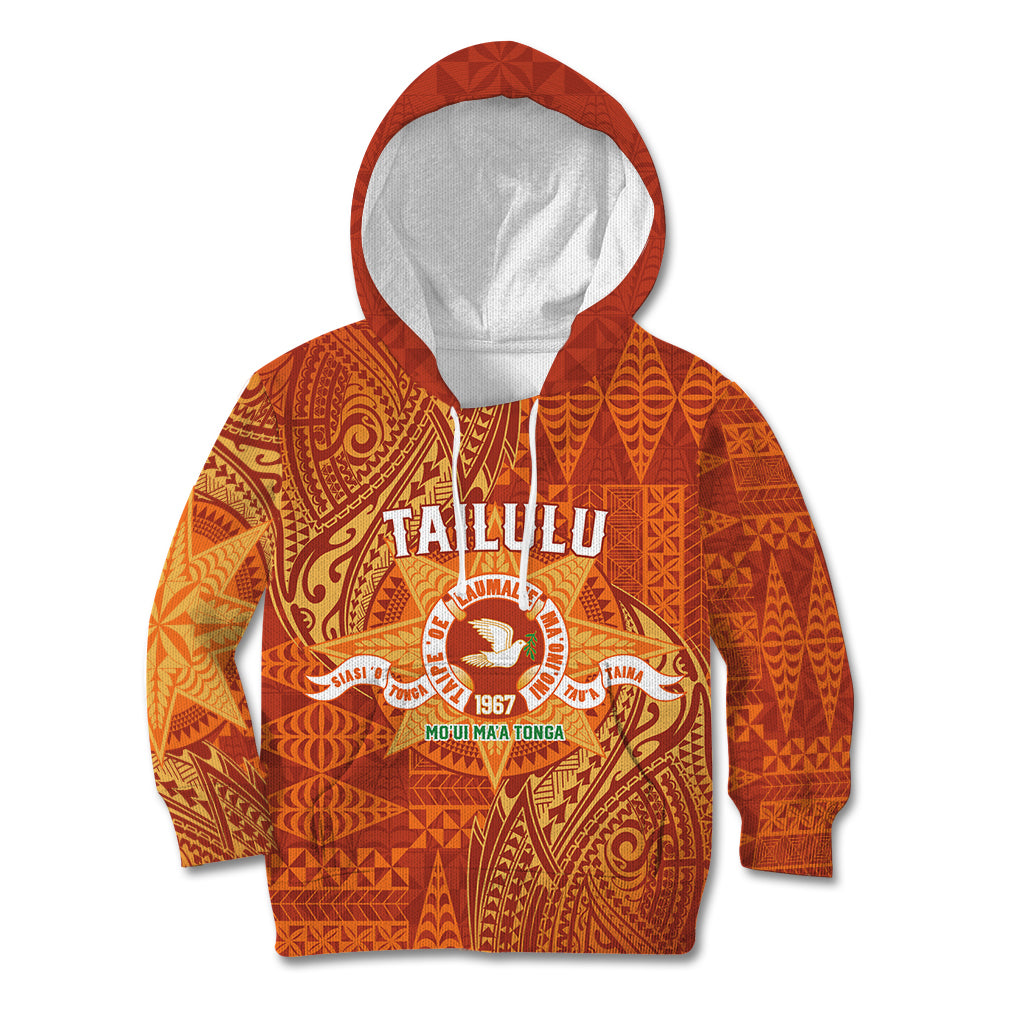 Personalised Tonga Tailulu College Kid Hoodie Since 1967 Special Kupesi Pattern Version 1