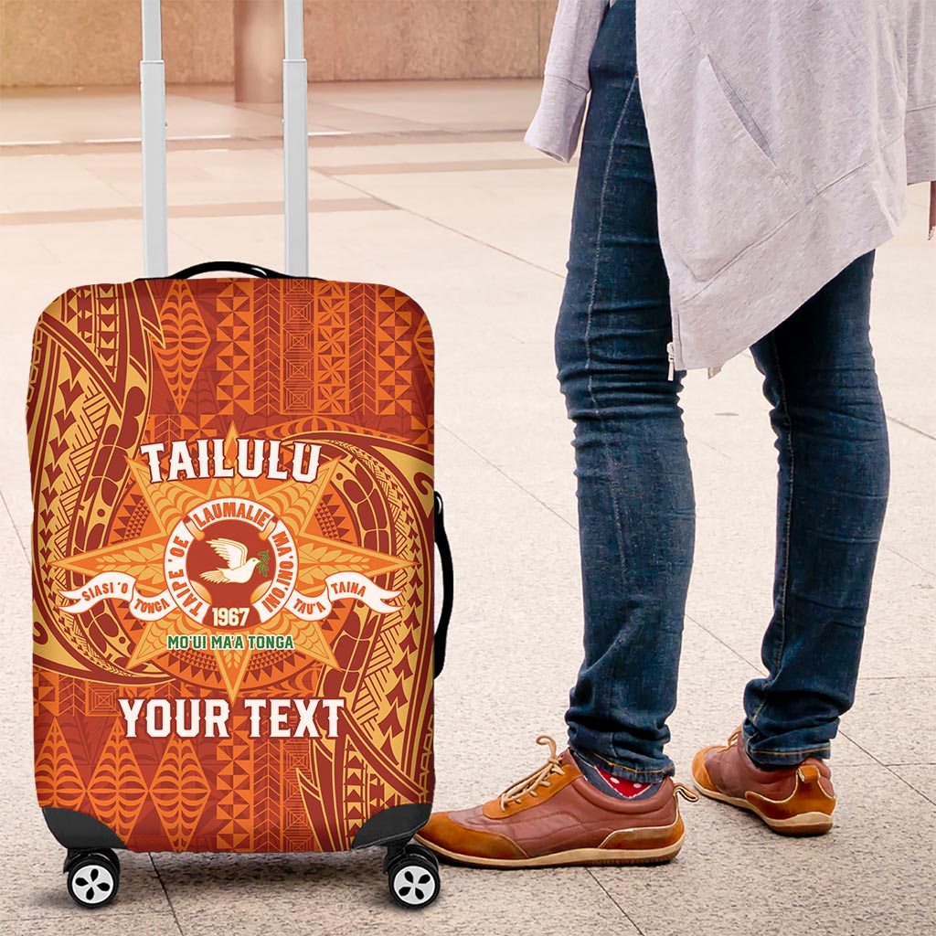 Personalised Tonga Tailulu College Luggage Cover Since 1967 Special Kupesi Pattern Version 1