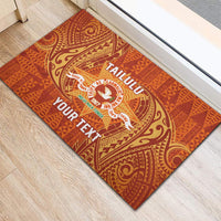 Personalised Tonga Tailulu College Rubber Doormat Since 1967 Special Kupesi Pattern Version 1 LT9 - Polynesian Pride