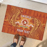 Personalised Tonga Tailulu College Rubber Doormat Since 1967 Special Kupesi Pattern Version 1 LT9 - Polynesian Pride