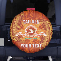 Personalised Tonga Tailulu College Spare Tire Cover Since 1967 Special Kupesi Pattern Version 1 LT9 - Polynesian Pride