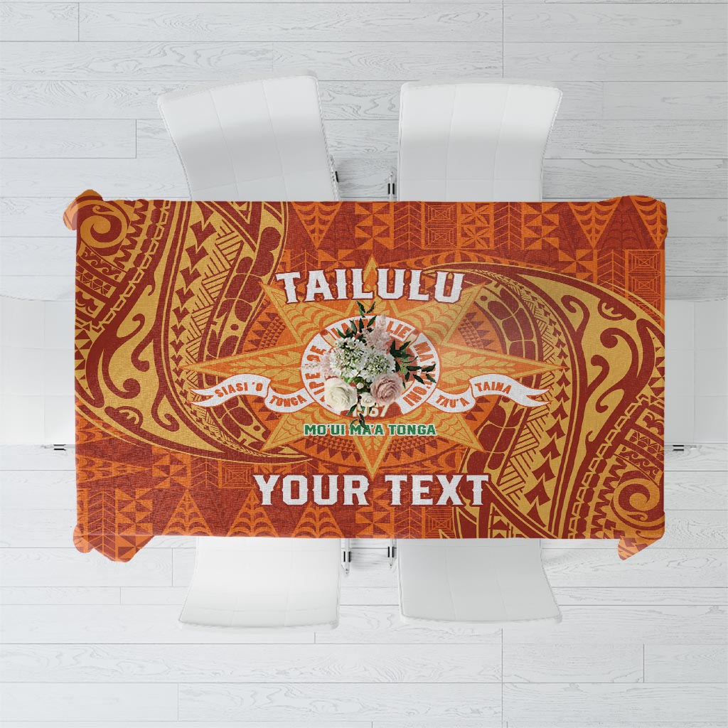 Personalised Tonga Tailulu College Tablecloth Since 1967 Special Kupesi Pattern Version 1
