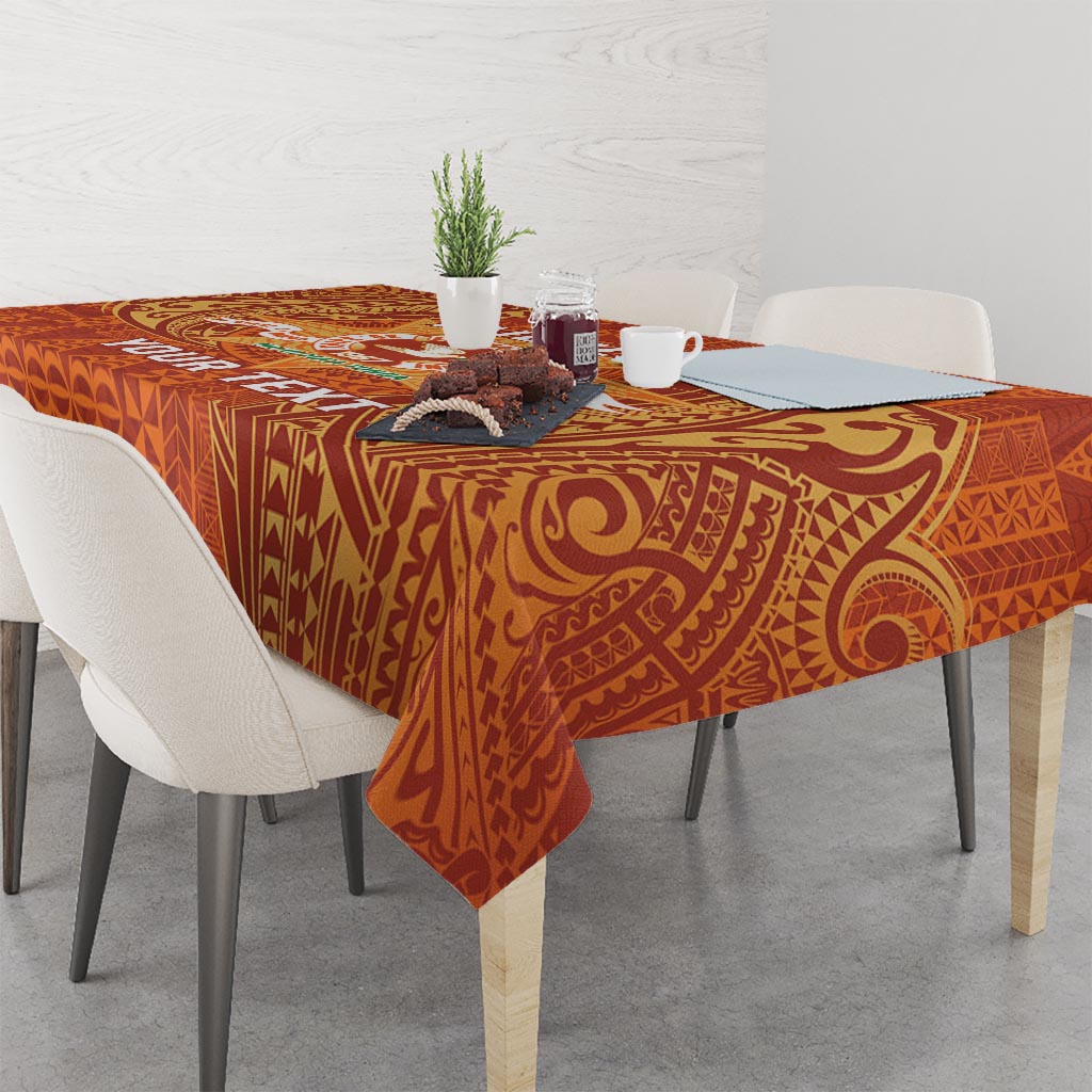 Personalised Tonga Tailulu College Tablecloth Since 1967 Special Kupesi Pattern Version 1 LT9 - Polynesian Pride