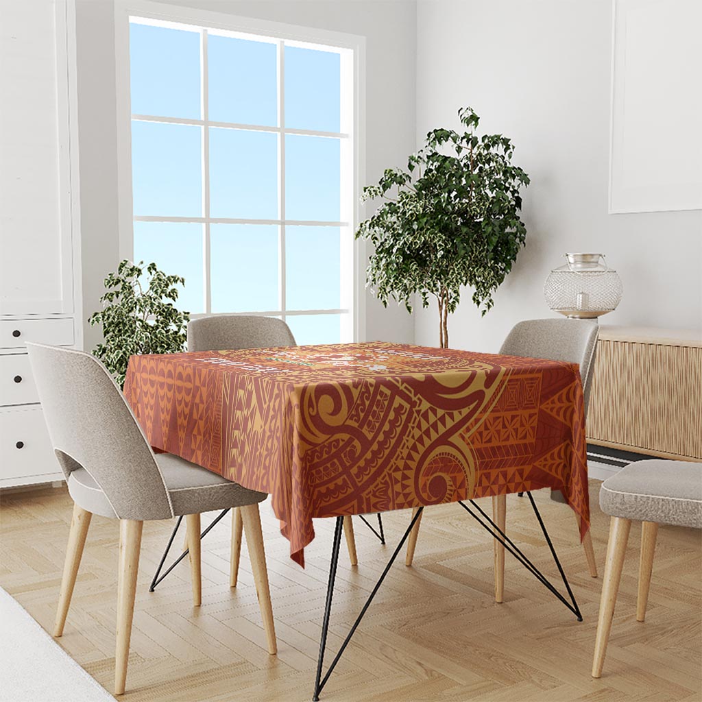 Personalised Tonga Tailulu College Tablecloth Since 1967 Special Kupesi Pattern Version 1 LT9 - Polynesian Pride