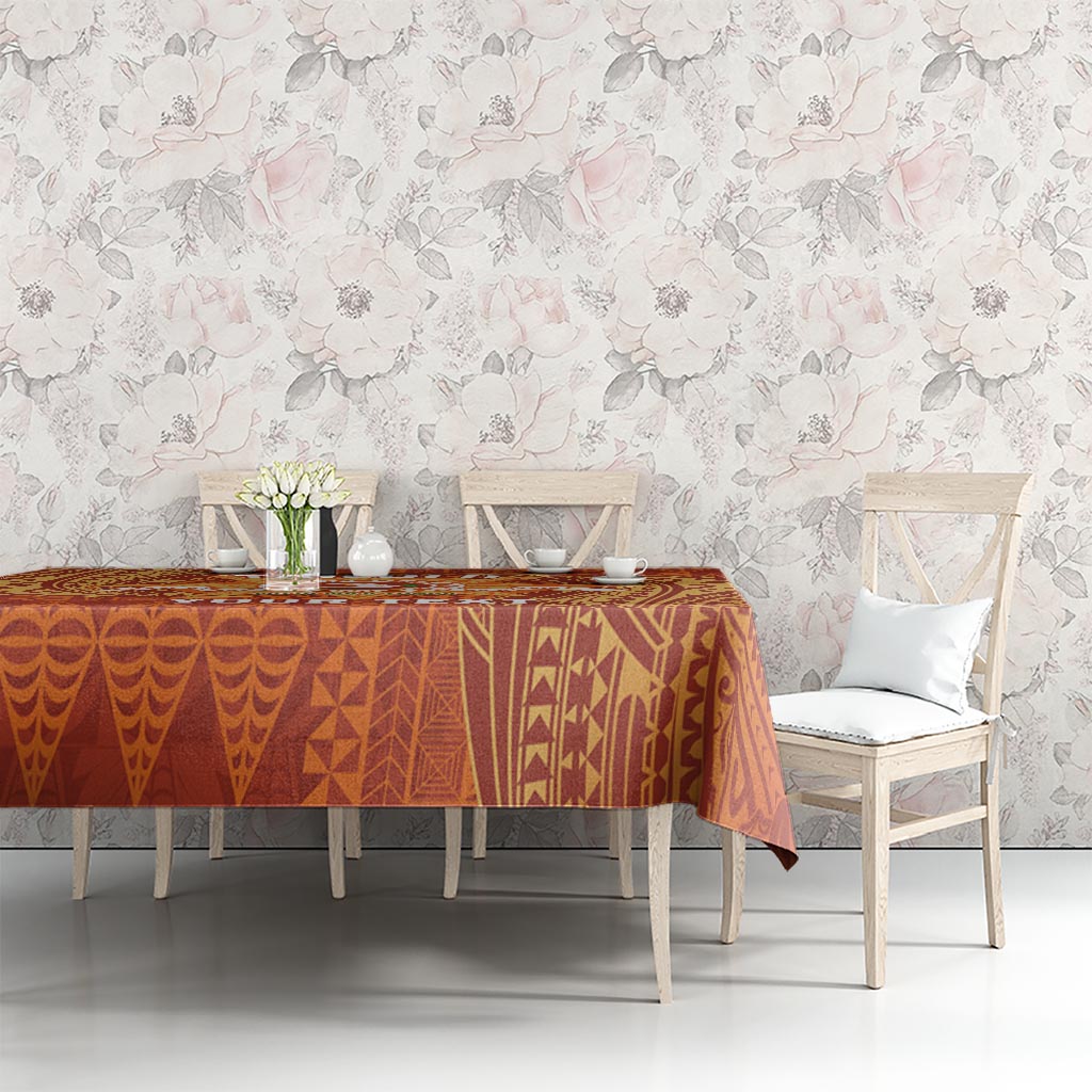 Personalised Tonga Tailulu College Tablecloth Since 1967 Special Kupesi Pattern Version 1 LT9 - Polynesian Pride