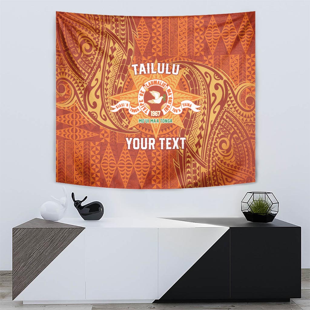 Personalised Tonga Tailulu College Tapestry Since 1967 Special Kupesi Pattern Version 1