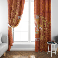 Personalised Tonga Tailulu College Window Curtain Since 1967 Special Kupesi Pattern Version 1 LT9 - Polynesian Pride