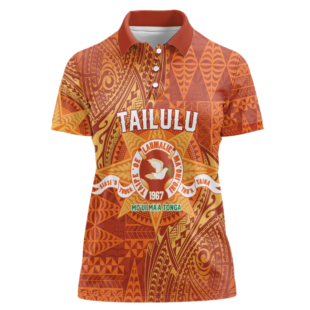 Personalised Tonga Tailulu College Women Polo Shirt Since 1967 Special Kupesi Pattern Version 1