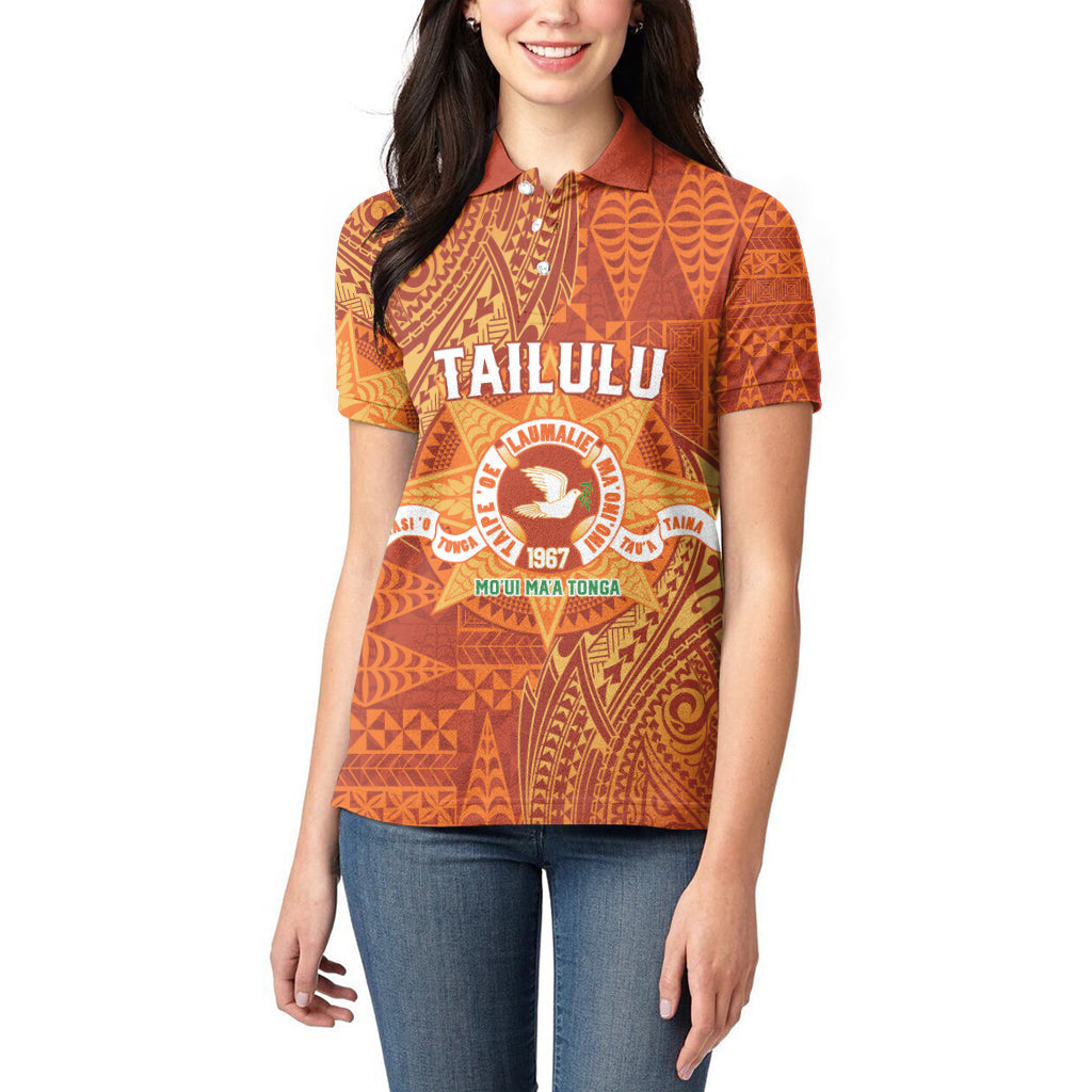 Personalised Tonga Tailulu College Women Polo Shirt Since 1967 Special Kupesi Pattern Version 1