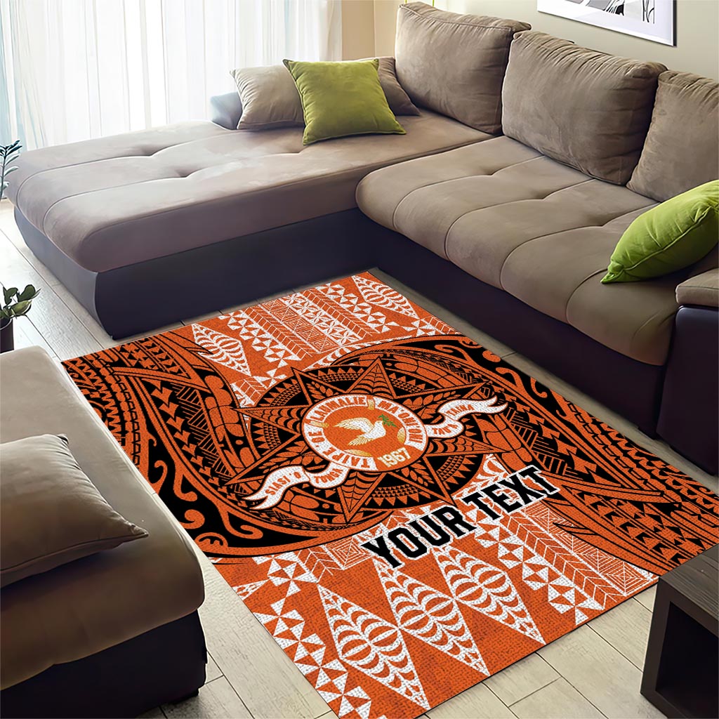 Personalised Tonga Tailulu College Area Rug Since 1967 Special Kupesi Pattern Version 2