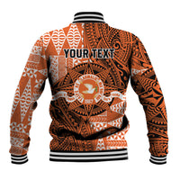Personalised Tonga Tailulu College Baseball Jacket Since 1967 Special Kupesi Pattern Version 2 LT9 - Polynesian Pride