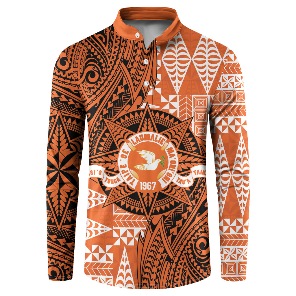 Personalised Tonga Tailulu College Button Sweatshirt Since 1967 Special Kupesi Pattern Version 2 LT9 Black - Polynesian Pride