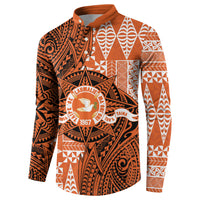Personalised Tonga Tailulu College Button Sweatshirt Since 1967 Special Kupesi Pattern Version 2 LT9 - Polynesian Pride