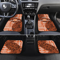 Personalised Tonga Tailulu College Car Mats Since 1967 Special Kupesi Pattern Version 2 LT9 Set 4pcs Black - Polynesian Pride