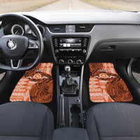Personalised Tonga Tailulu College Car Mats Since 1967 Special Kupesi Pattern Version 2 LT9 Set 2pcs - Front Black - Polynesian Pride