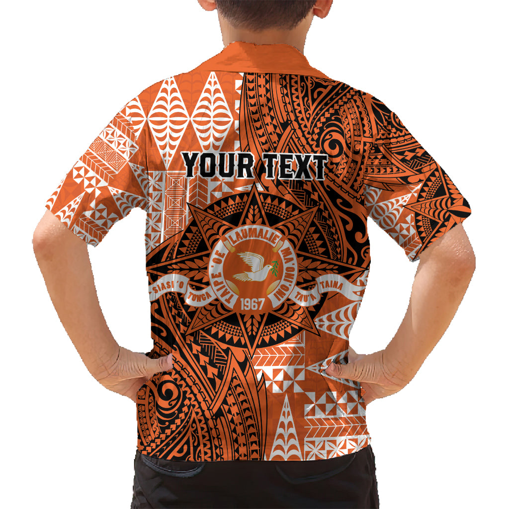Personalised Tonga Tailulu College Family Matching Long Sleeve Bodycon Dress and Hawaiian Shirt Since 1967 Special Kupesi Pattern Version 2 LT9 - Polynesian Pride