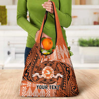 Personalised Tonga Tailulu College Grocery Bag Since 1967 Special Kupesi Pattern Version 2 LT9 - Polynesian Pride