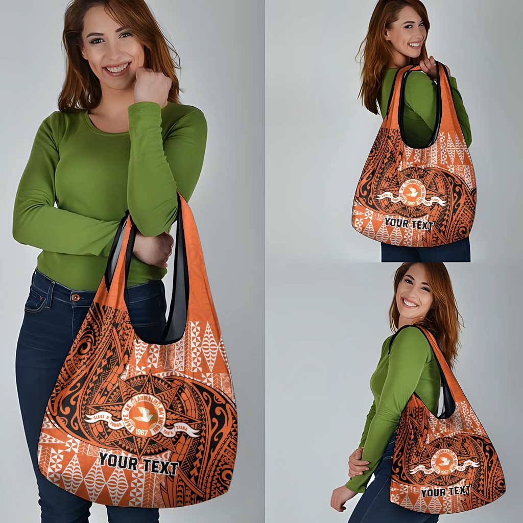 Personalised Tonga Tailulu College Grocery Bag Since 1967 Special Kupesi Pattern Version 2 LT9 - Polynesian Pride