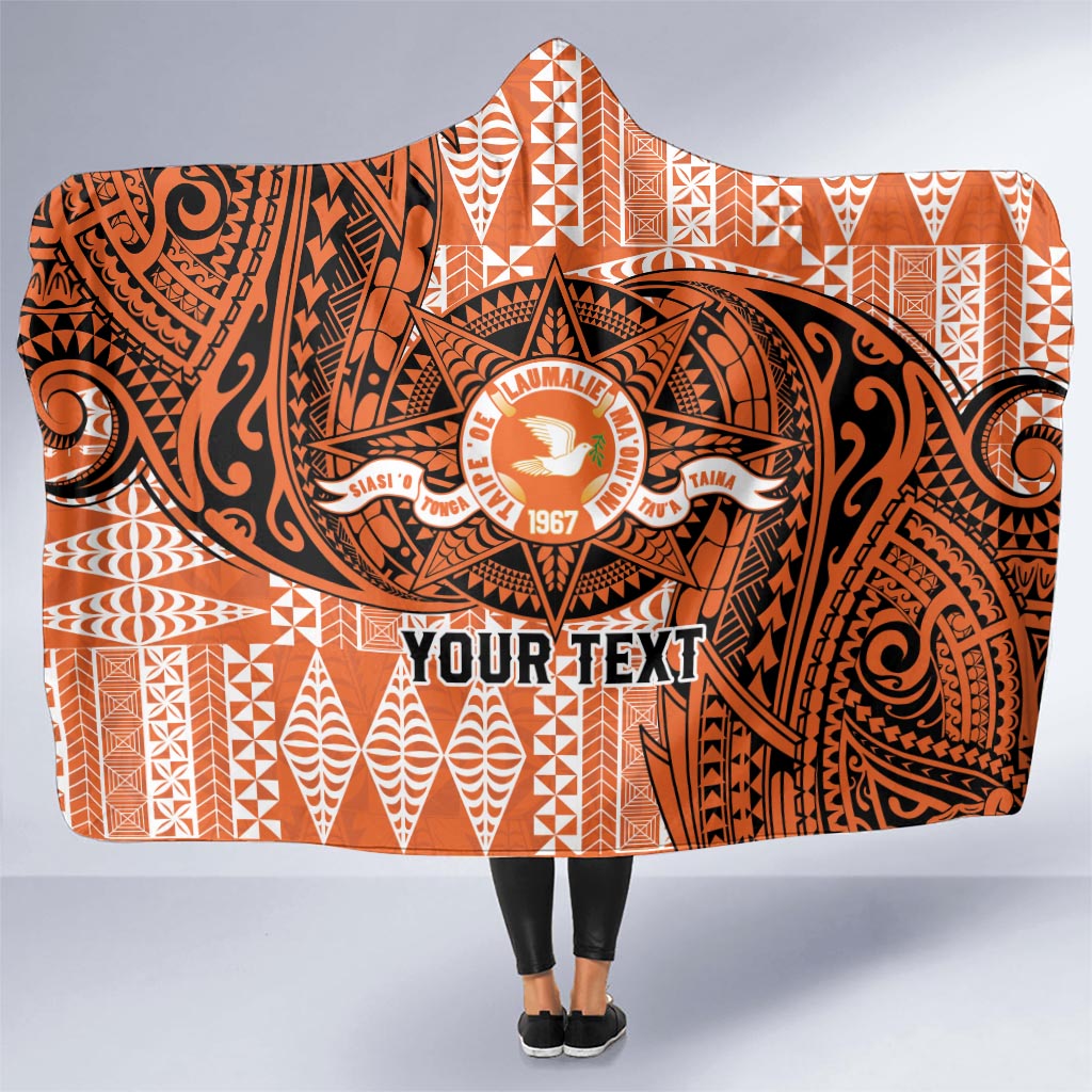 Personalised Tonga Tailulu College Hooded Blanket Since 1967 Special Kupesi Pattern Version 2 LT9 - Polynesian Pride
