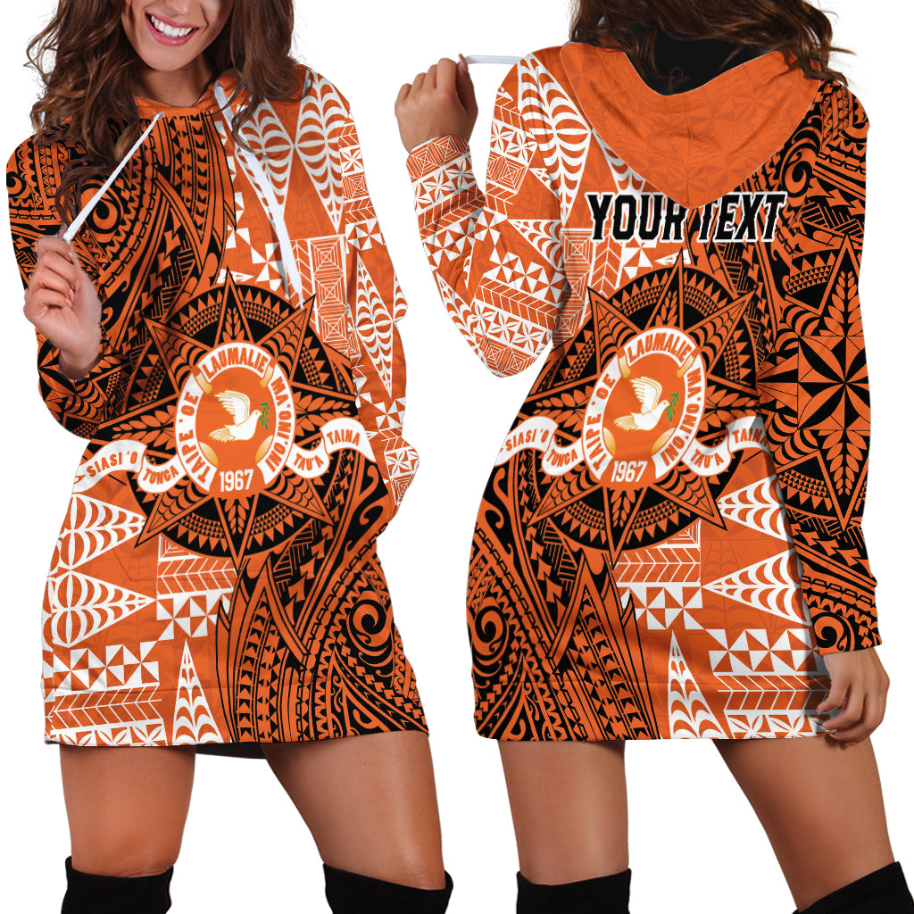 Personalised Tonga Tailulu College Hoodie Dress Since 1967 Special Kupesi Pattern Version 2 LT9 - Polynesian Pride