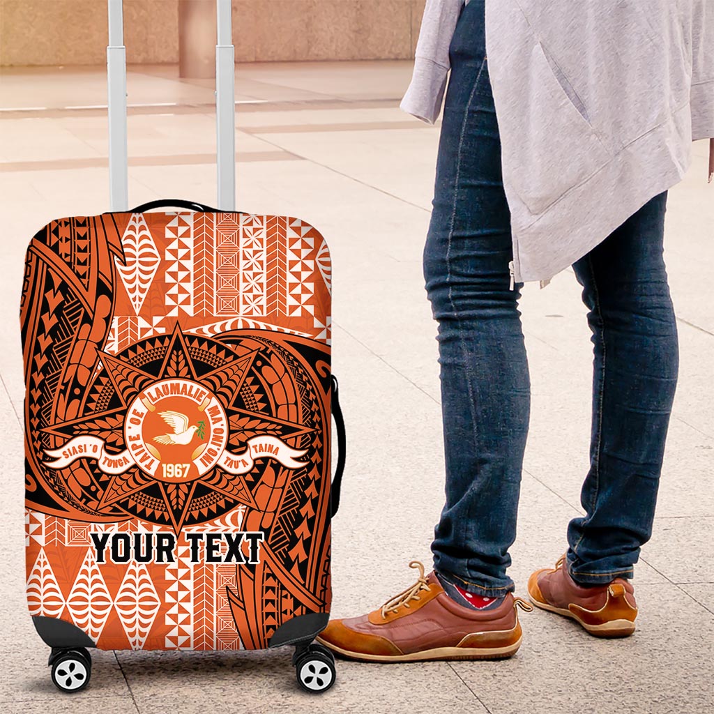 Personalised Tonga Tailulu College Luggage Cover Since 1967 Special Kupesi Pattern Version 2