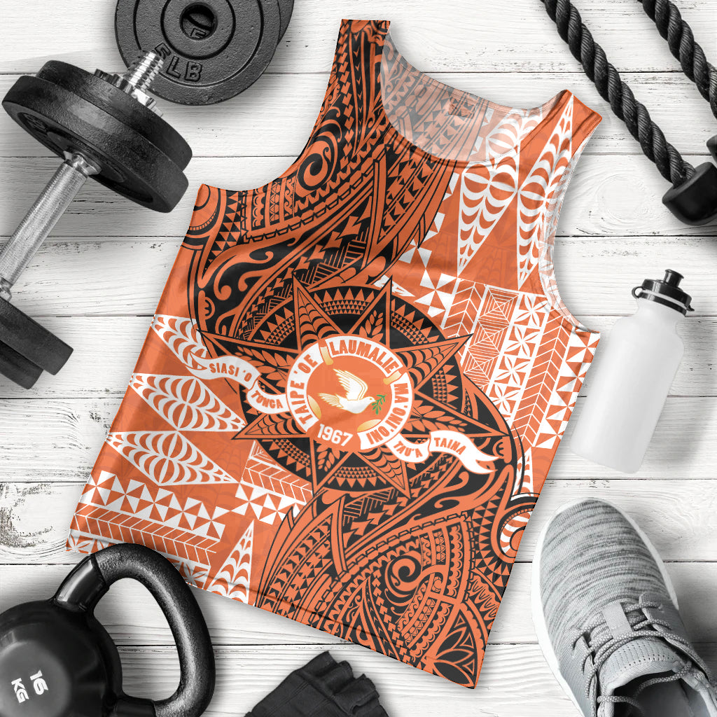 Personalised Tonga Tailulu College Men Tank Top Since 1967 Special Kupesi Pattern Version 2 LT9 - Polynesian Pride
